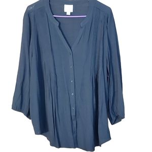 Semi sheer peasant top